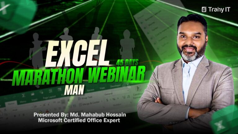 Excel 45 Days Marathon Webinar For Man